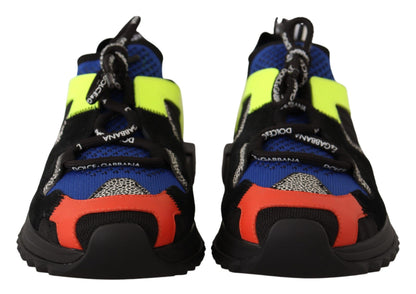 Schwarz Stoff Wildleder Sorrento Lace Up Sneakers Schuhe