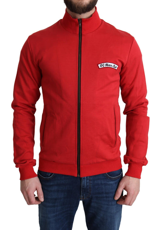 Rote DG Motor Club Strickjacke mit Reißverschluss
