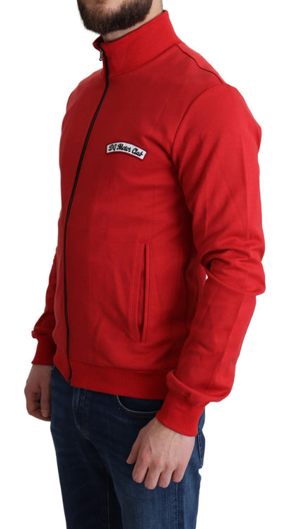 Rote DG Motor Club Strickjacke mit Reißverschluss