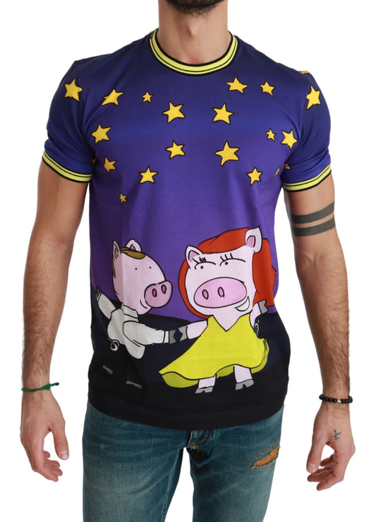 Lila Baumwolle Top 2019 Jahr des Schweins T-shirt