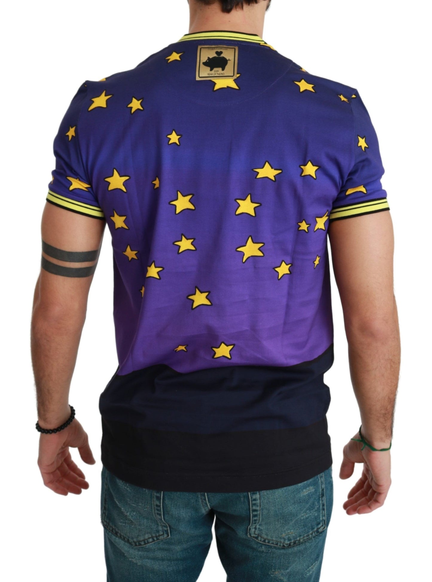 Lila Baumwolle Top 2019 Jahr des Schweins T-shirt