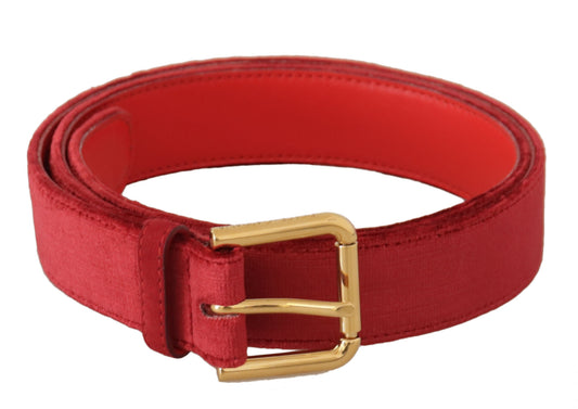 Red Velvet Gold Logo gravierte Metallschnalle Gürtel