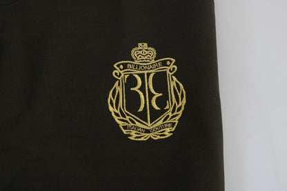 Grünes Baumwollpullover-Hosen-Set Trainingsanzug