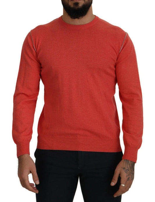 Orange Baumwoll-Crewneck-Pullover Pullover