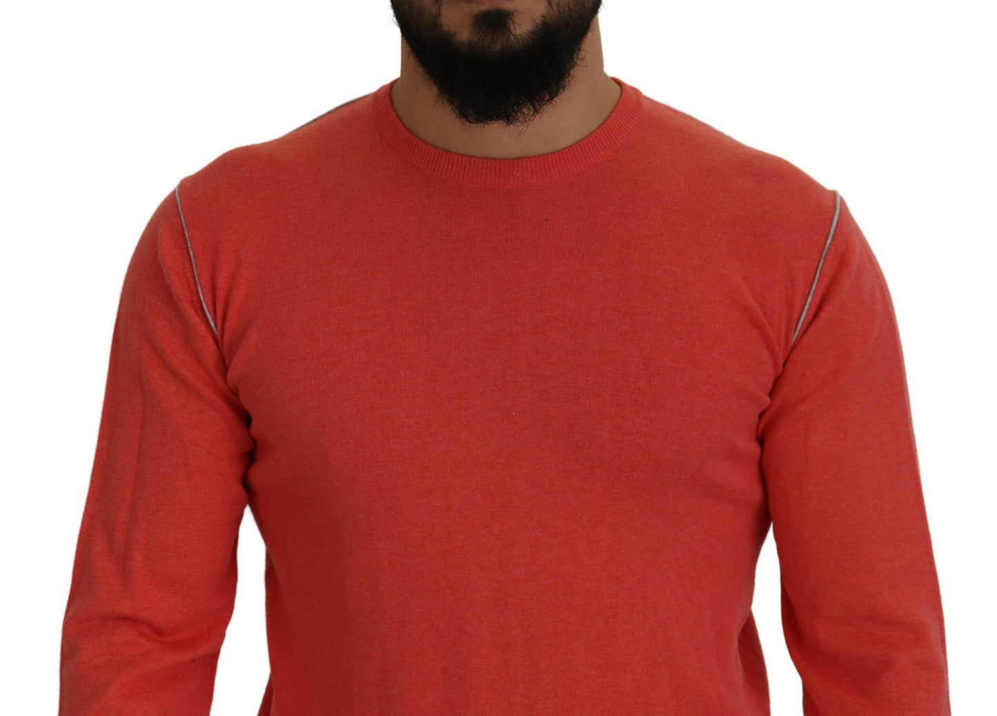 Orange Baumwoll-Crewneck-Pullover Pullover