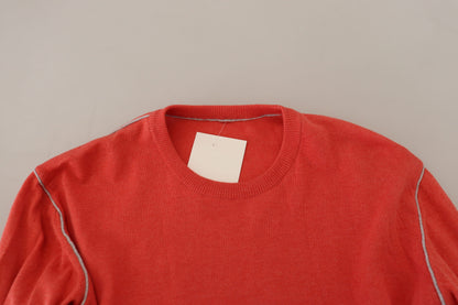 Orange Baumwoll-Crewneck-Pullover Pullover