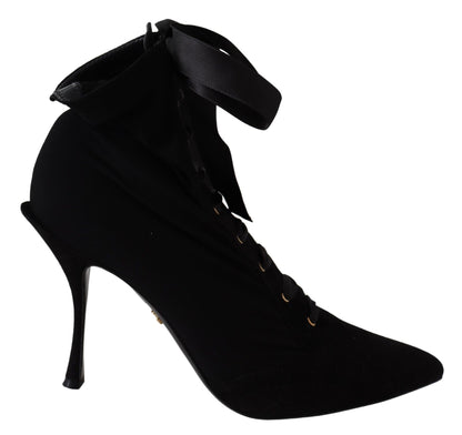Schwarze kurze Stretch-Stiefel Schuhe