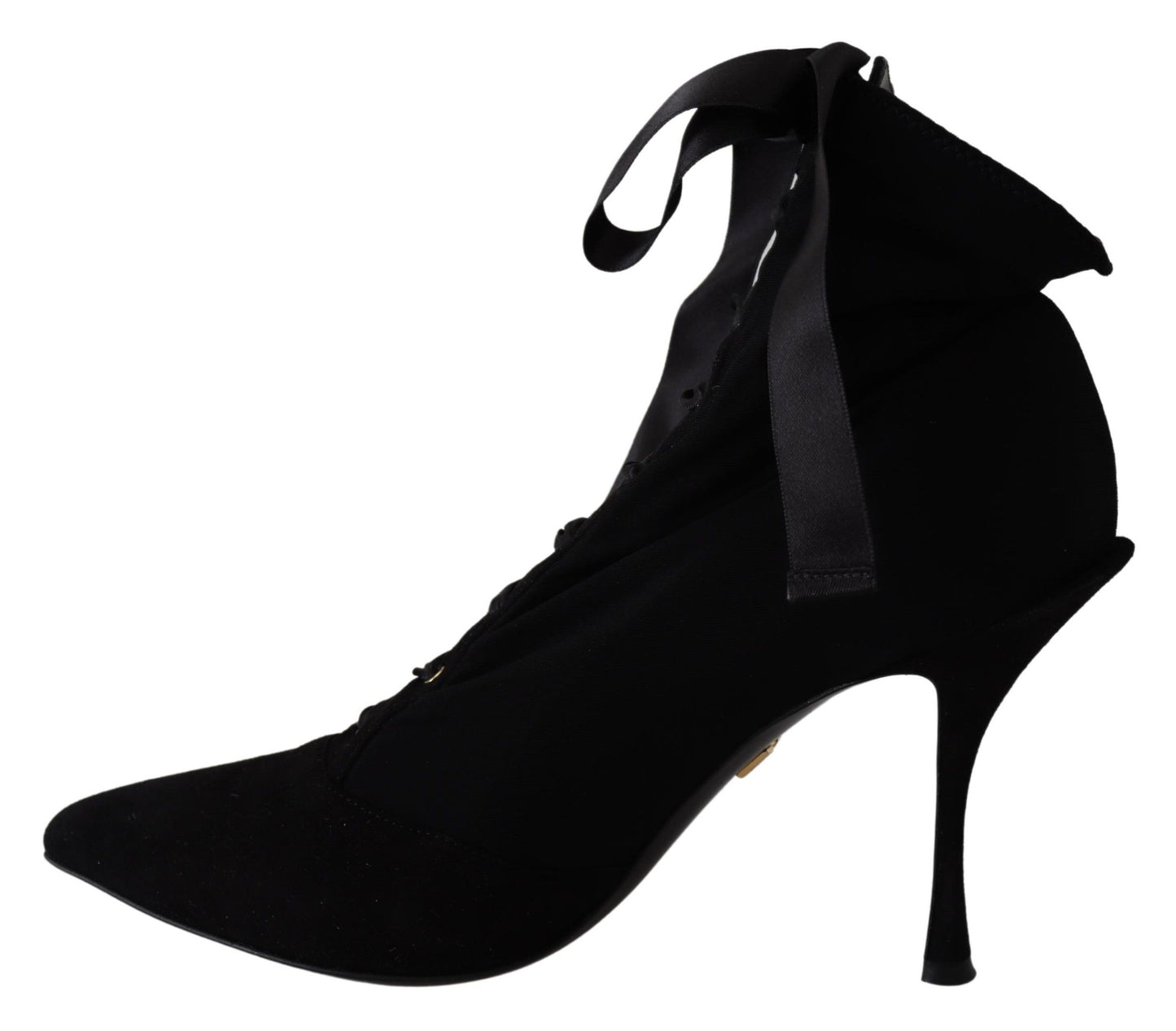 Schwarze kurze Stretch-Stiefel Schuhe