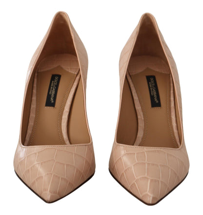 Beige Nude Leder BELLUCCI Heels Pumps Schuhe
