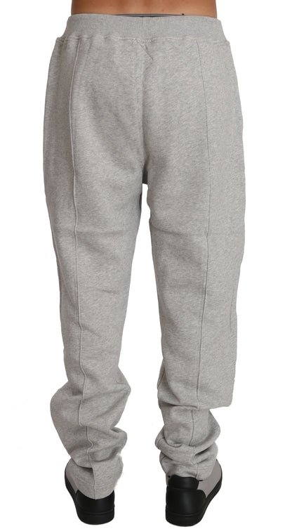 Grauer Baumwollpullover Hose Trainingsanzug