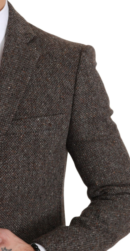 Braune Jacke Formeller Mantel Wollblazer