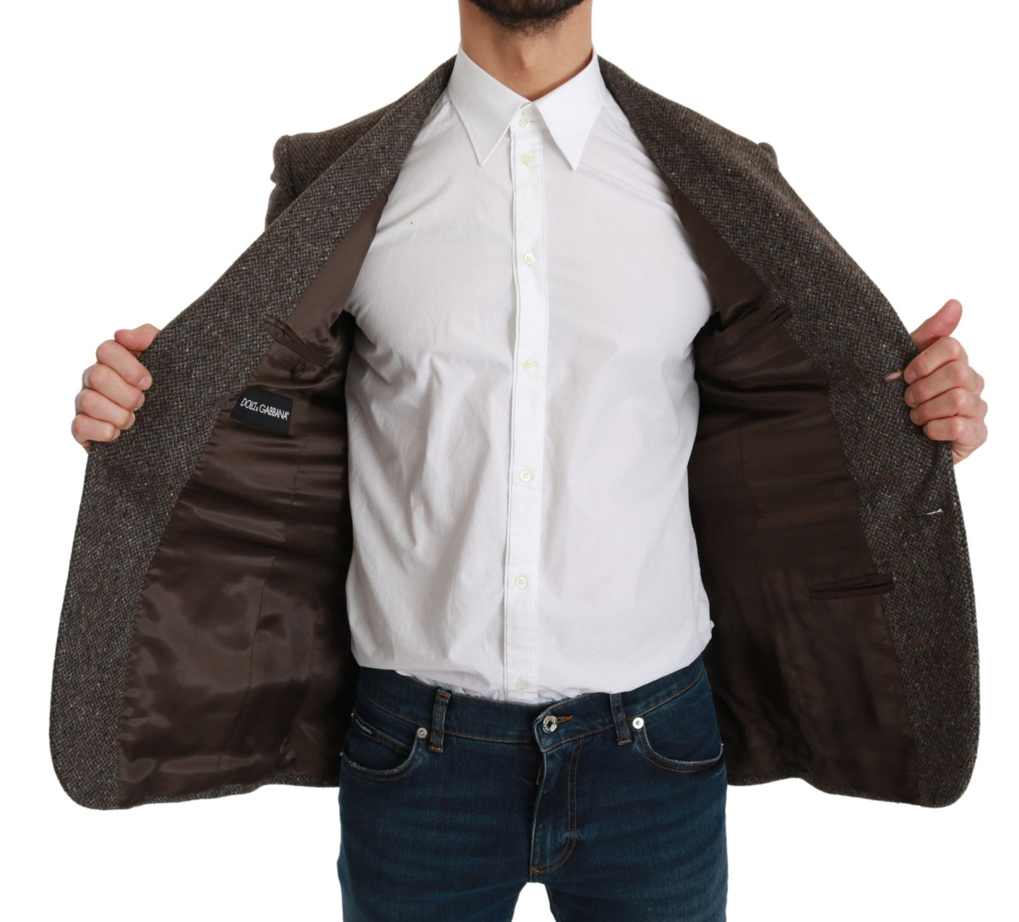 Braune Jacke Formeller Mantel Wollblazer