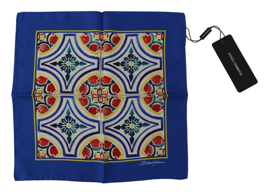 Multicolor Majolika Print Quadratischer Taschentuchschal
