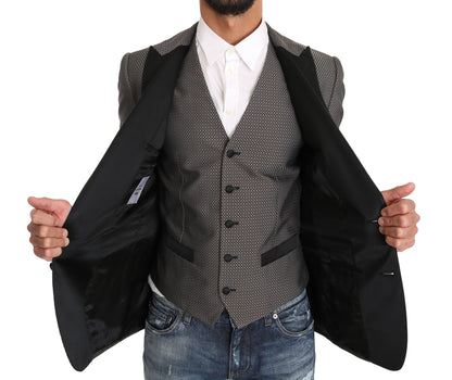 Blazer Weste 2 Stück Grau MARTINI Muster