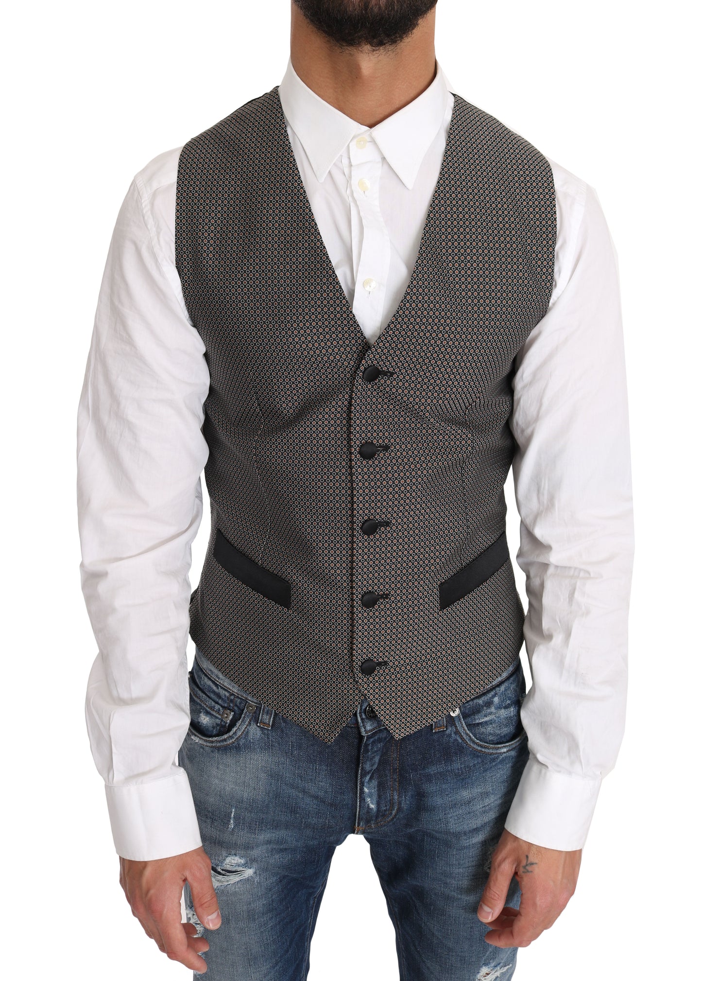 Blazer Weste 2 Stück Grau MARTINI Muster
