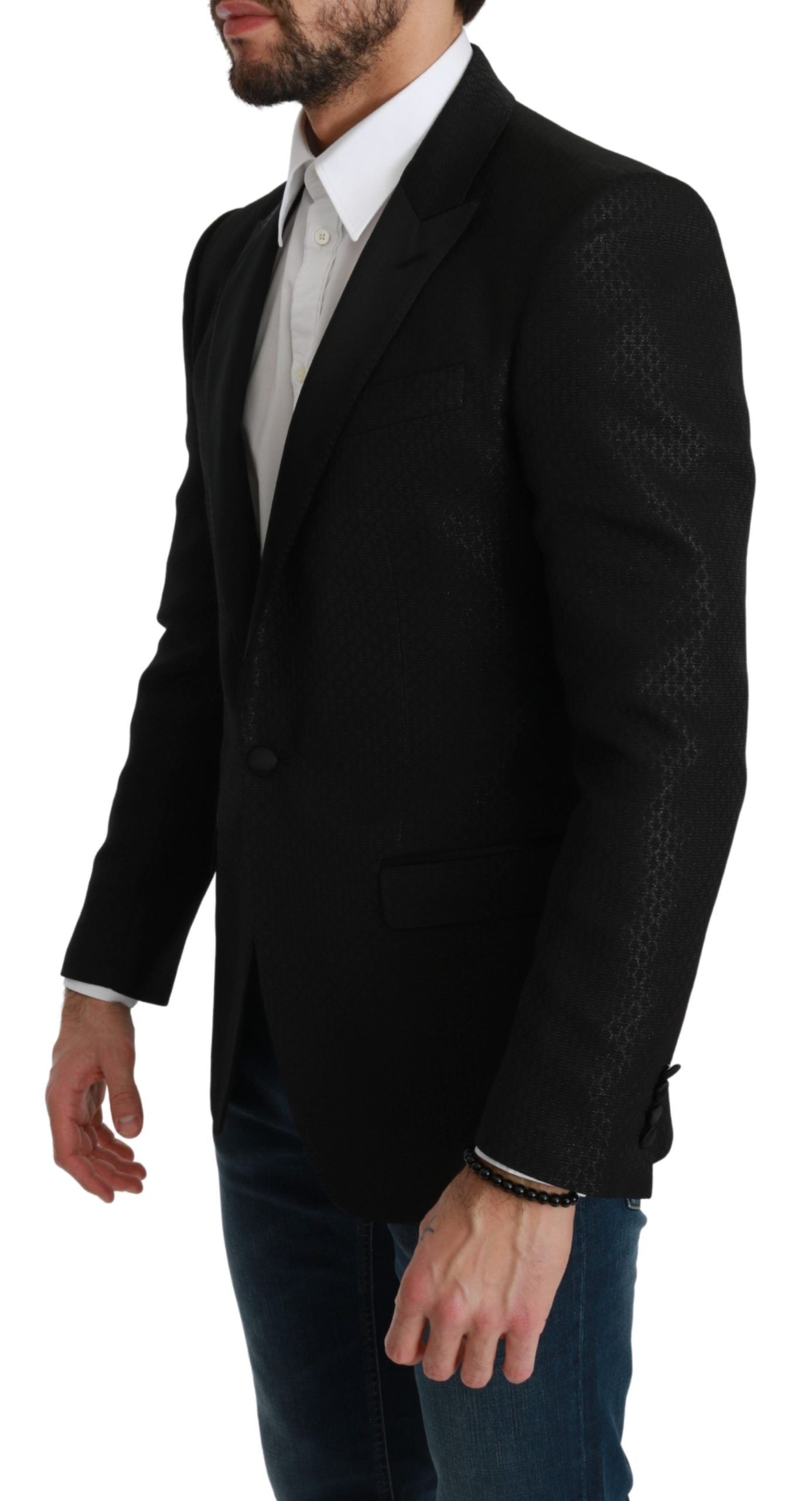 Schwarze Slim Fit Jacke MARTINI Blazer