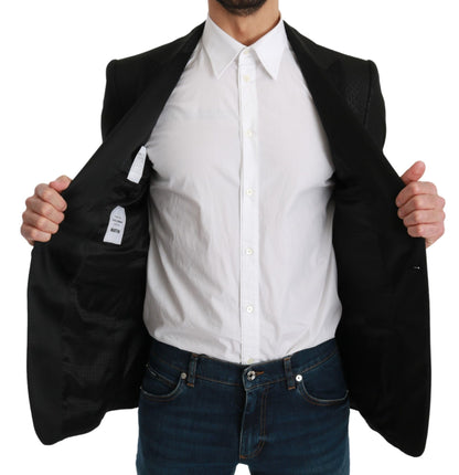 Schwarze Slim Fit Jacke MARTINI Blazer