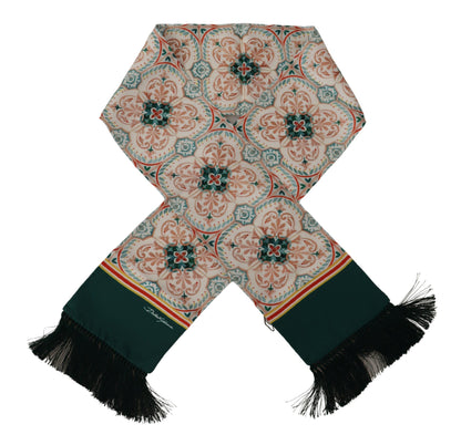 Multicolor Floral Muster Wrap Fringe Schal