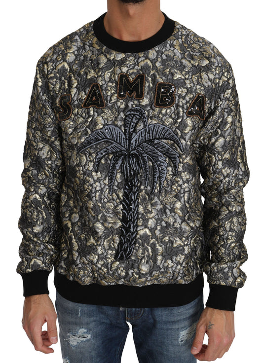 Mehrfarbiger SAMBA Jacquard-Pullover mit Palmtree-Muster