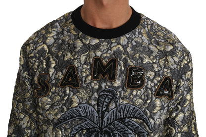 Mehrfarbiger SAMBA Jacquard-Pullover mit Palmtree-Muster