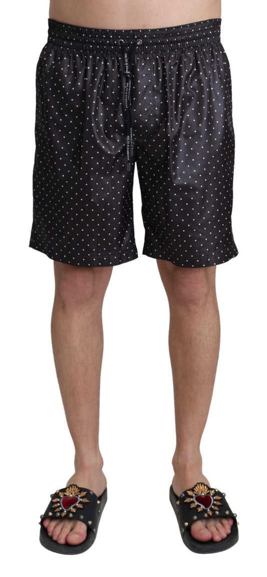Schwarzer Polka Dot Print Bademode Bademode
