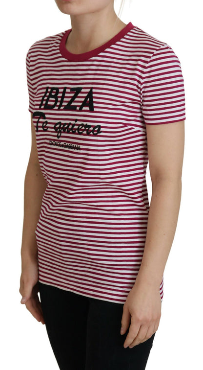 Weiß-rosa IBIZA Exklusive T-shirt
