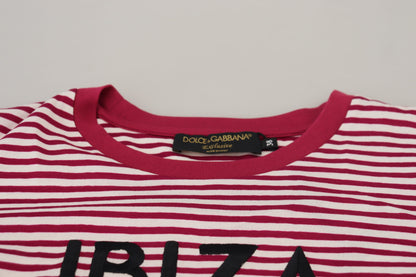 Weiß-rosa IBIZA Exklusive T-shirt