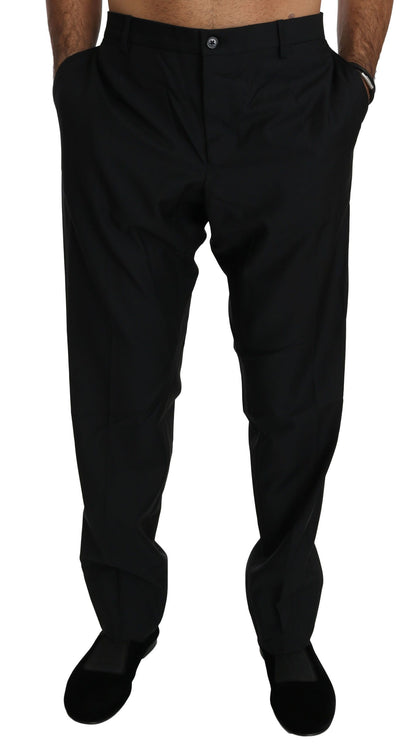 Schwarzes Kleid Formale Hose Männer Wolle Hose