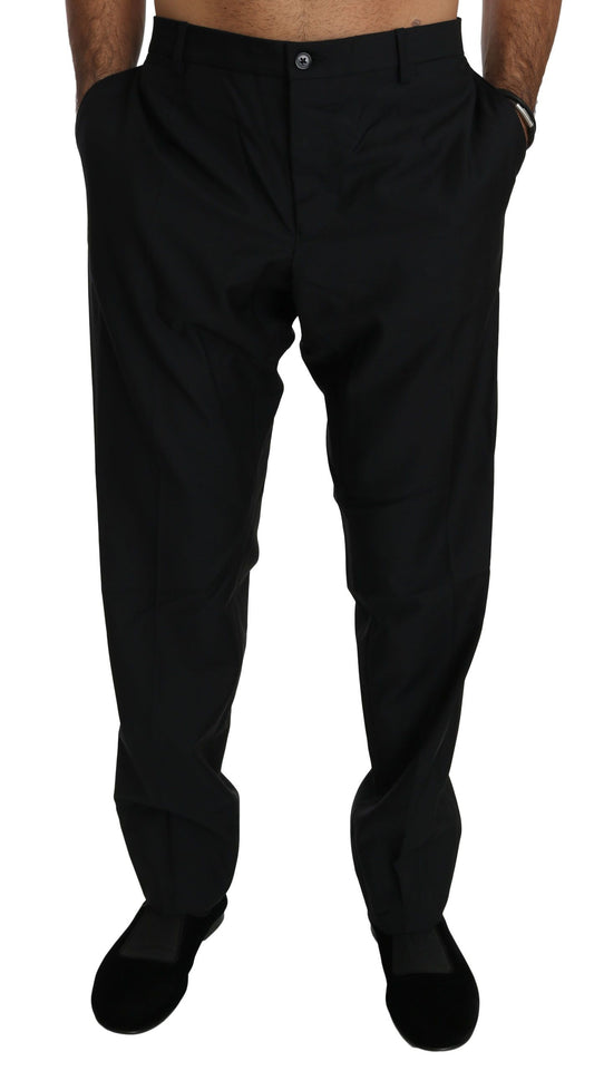 Schwarzes Kleid Formale Hose Männer Wolle Hose