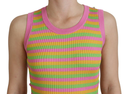 Multicolor Seidenweste Pullover Tank Top