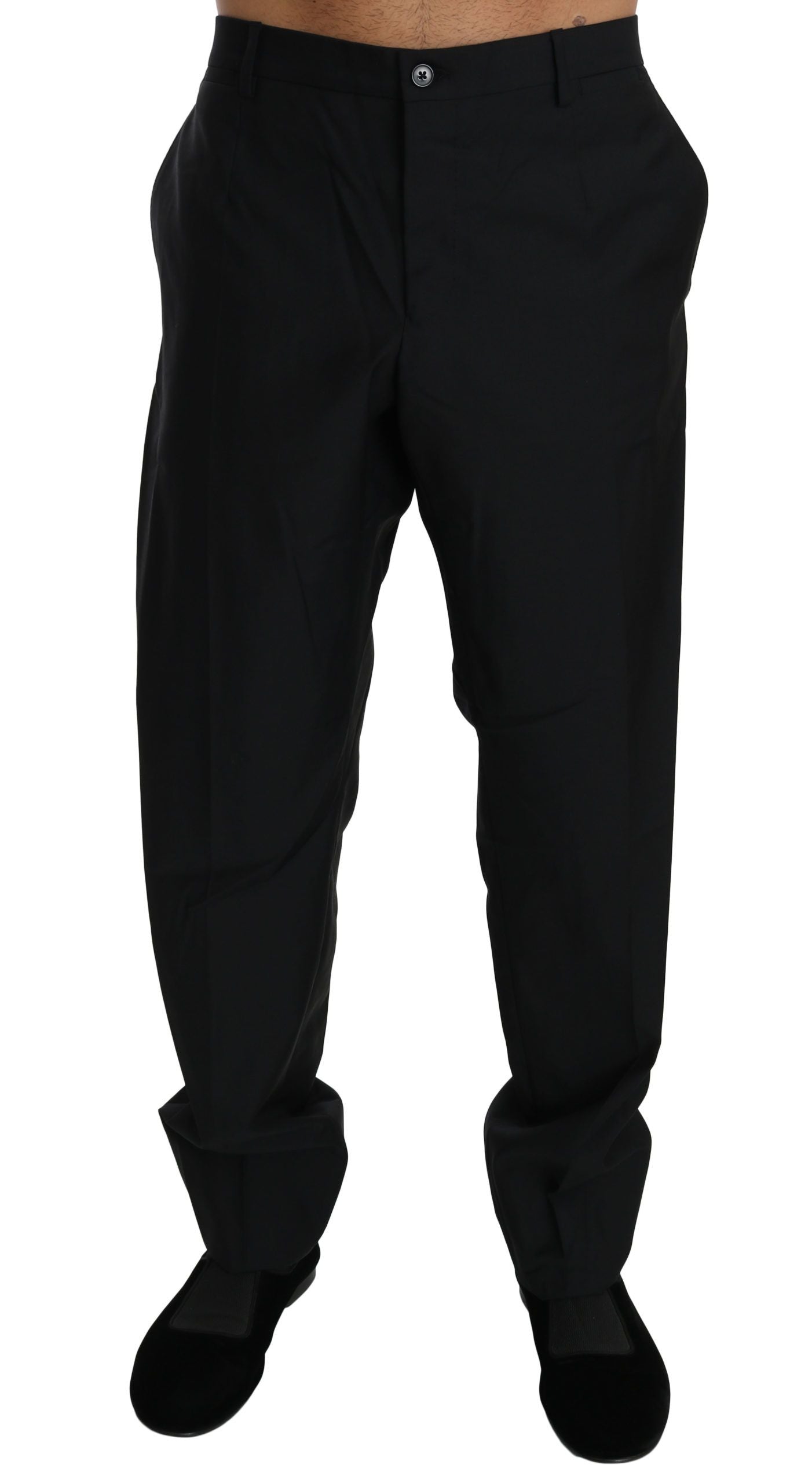 Schwarzes Kleid Formale Hose Männer Wolle Hose