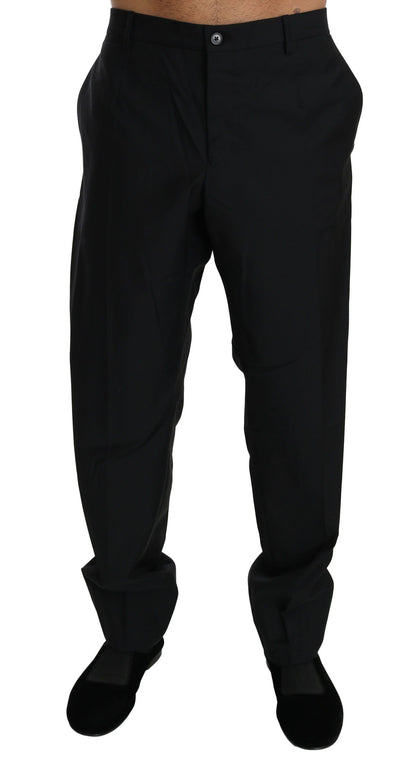 Schwarzes Kleid Formale Hose Männer Wolle Hose