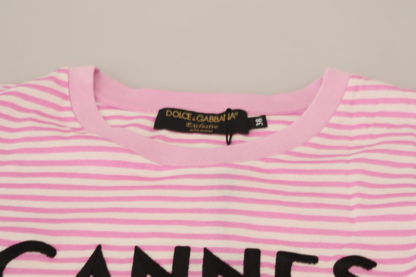 Weiß-rosa CANNES Exklusive T-shirt