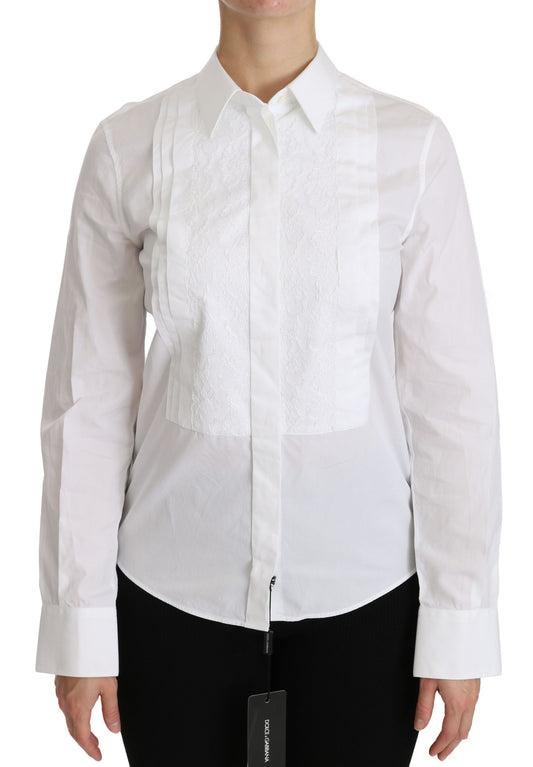 Weißes langärmeliges Poloshirt mit Kragen