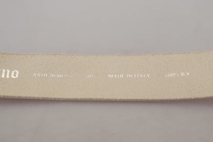 Rosa Leder Brief Logo Runde Schnalle Taille Gürtel