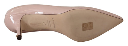 Rosa Lackleder Kitten Heels Pumps Schuhe