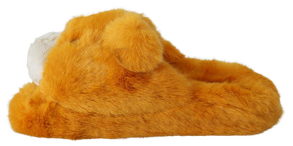 Gelbe LION Flats Hausschuhe Sandalen Schuhe
