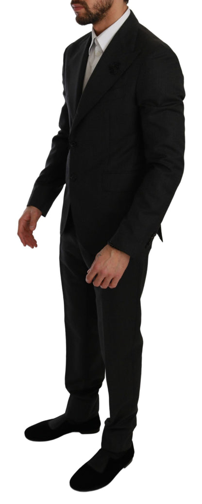 Schwarzer Crystal Bee Slim Fit 2 Stück Anzug