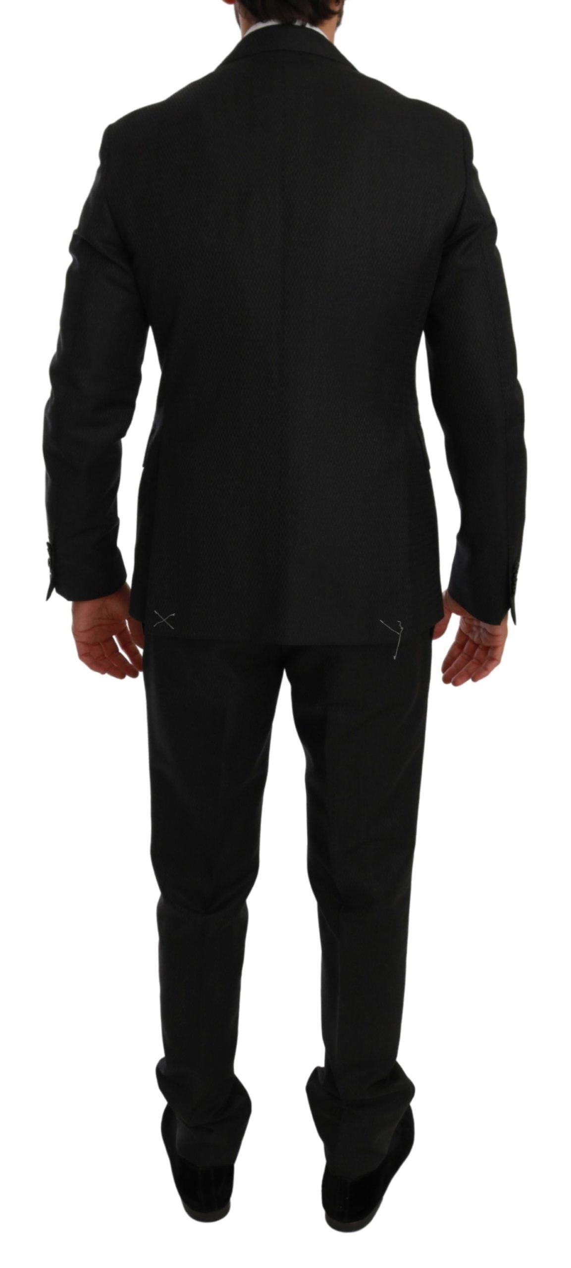 Schwarzer Crystal Bee Slim Fit 2 Stück Anzug