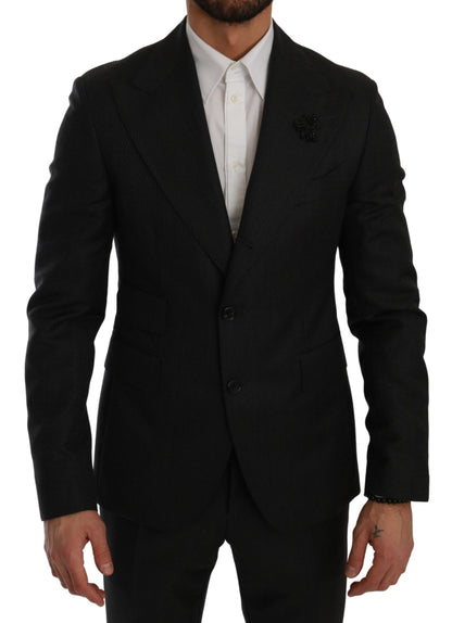 Schwarzer Crystal Bee Slim Fit 2 Stück Anzug