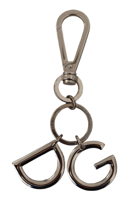 Silberfarbener Messing-Schlüsselanhänger DG Logo Keychain