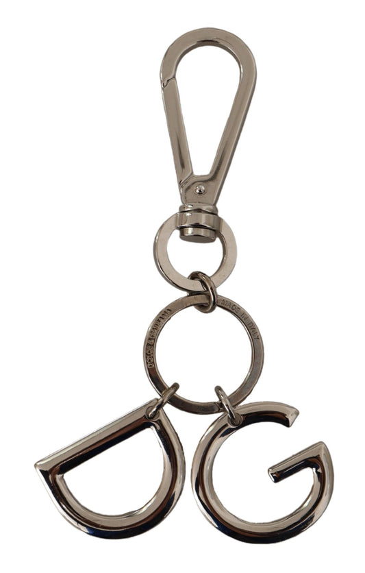 Silberfarbener Messing-Schlüsselanhänger DG Logo Keychain