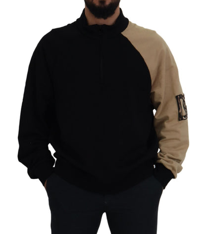 Multicolor Sweatshirt mit Reißverschluss aus Baumwolle Pullover