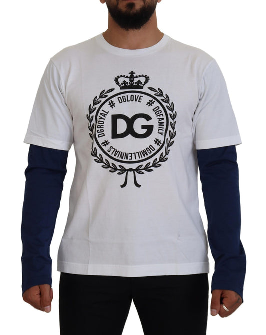 Weiß Blau DG Crown Pullover