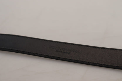 Blauer Leder Silber Metallschnalle Vintage Gürtel