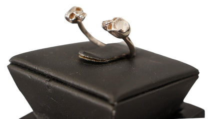 Antiker Silberton Totenkopf Männer Schmuck Ring