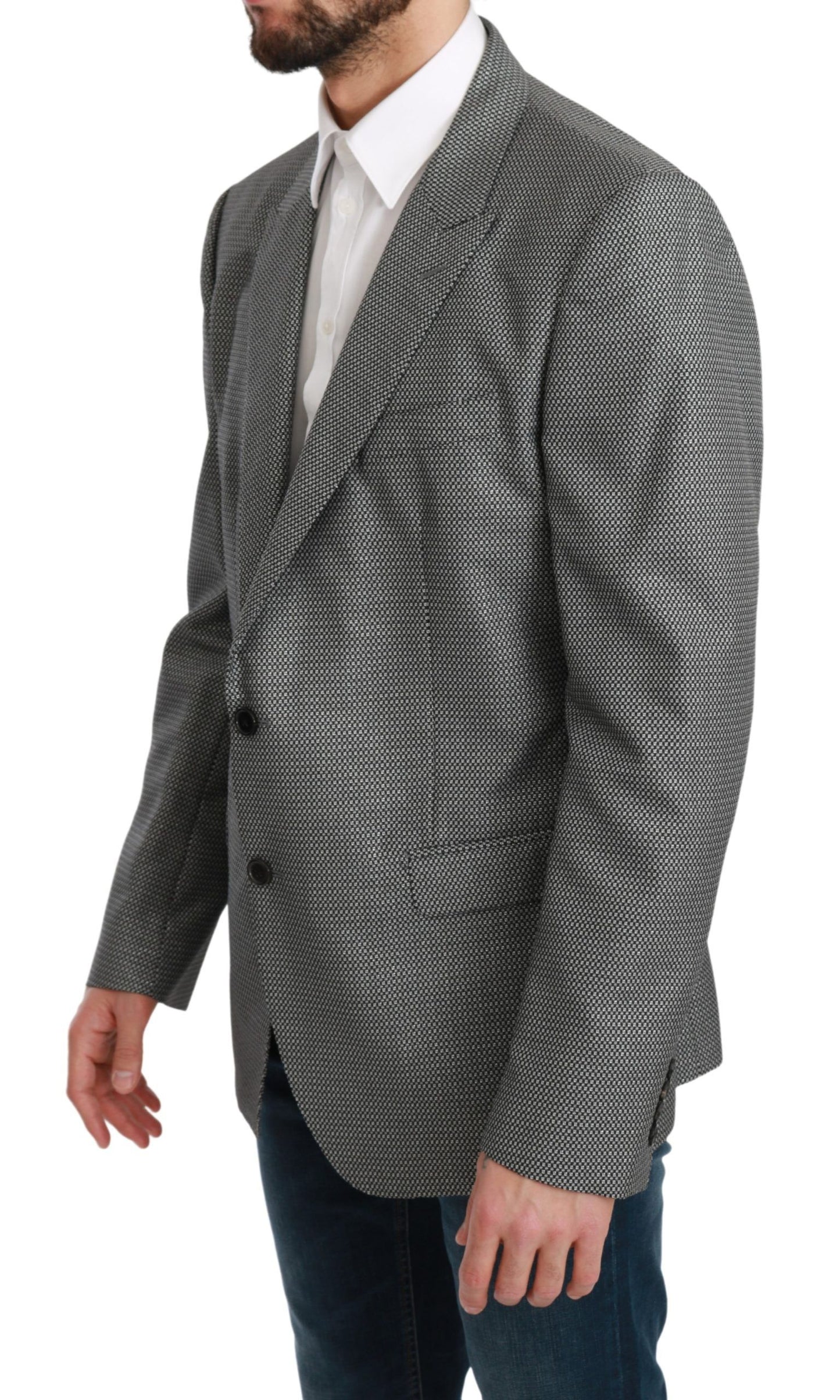 Grauer schmal geschnittener formeller MARTINI Blazer