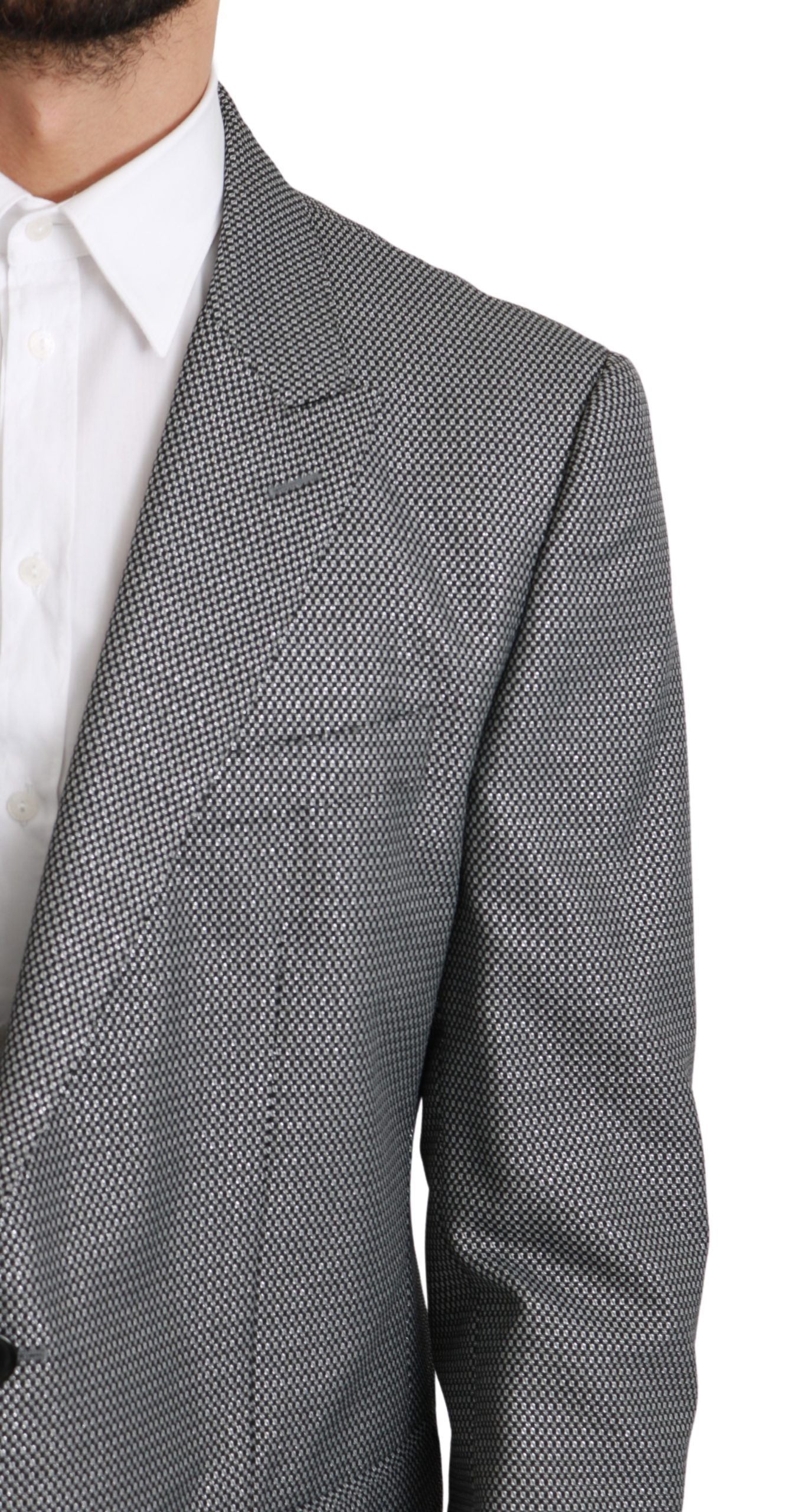 Grauer schmal geschnittener formeller MARTINI Blazer