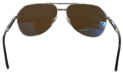 Weißvergoldete Pilotenbrille mit braunen Gläsern DG2106K Sonnenbrille