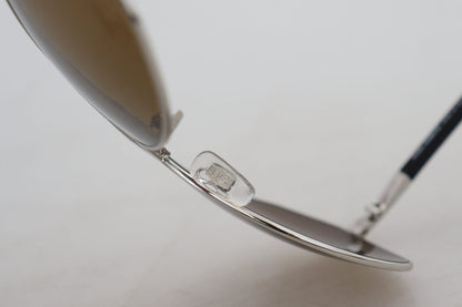 Weißvergoldete Pilotenbrille mit braunen Gläsern DG2106K Sonnenbrille